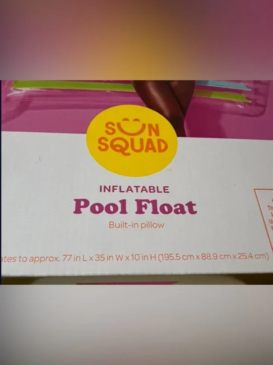 Sun Squad Inflatable Pool Float - Multicolor - Picture 2 of 2